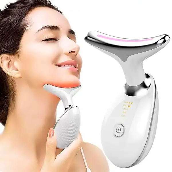 MASAJEADOR FACIAL Y CUELLO CON LUZ LED